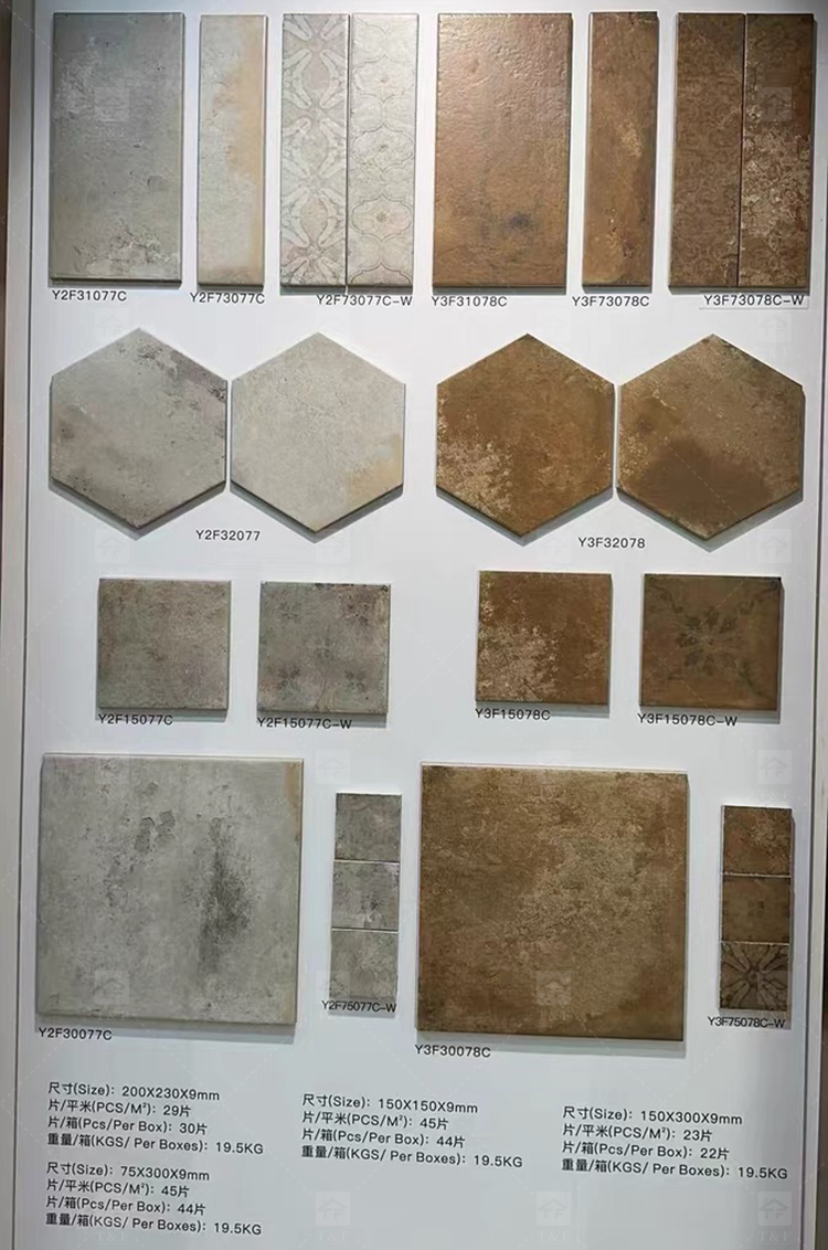 75x300 Mm Small American Vintage Matte Strip Backsplash Kitchen Tiles for Bathroom or Living Room Villa Walls and Floors