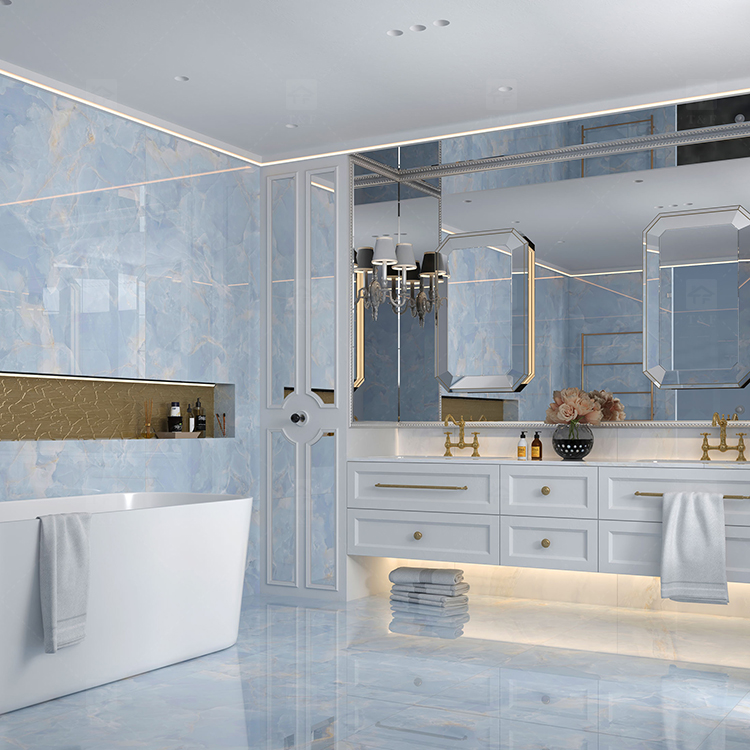 Hot Sale 750x1500 Luxury Onyx Carrelage Sol Marbre Tiles for Interior Wall Glazed Porcelain Floor Marble Tile