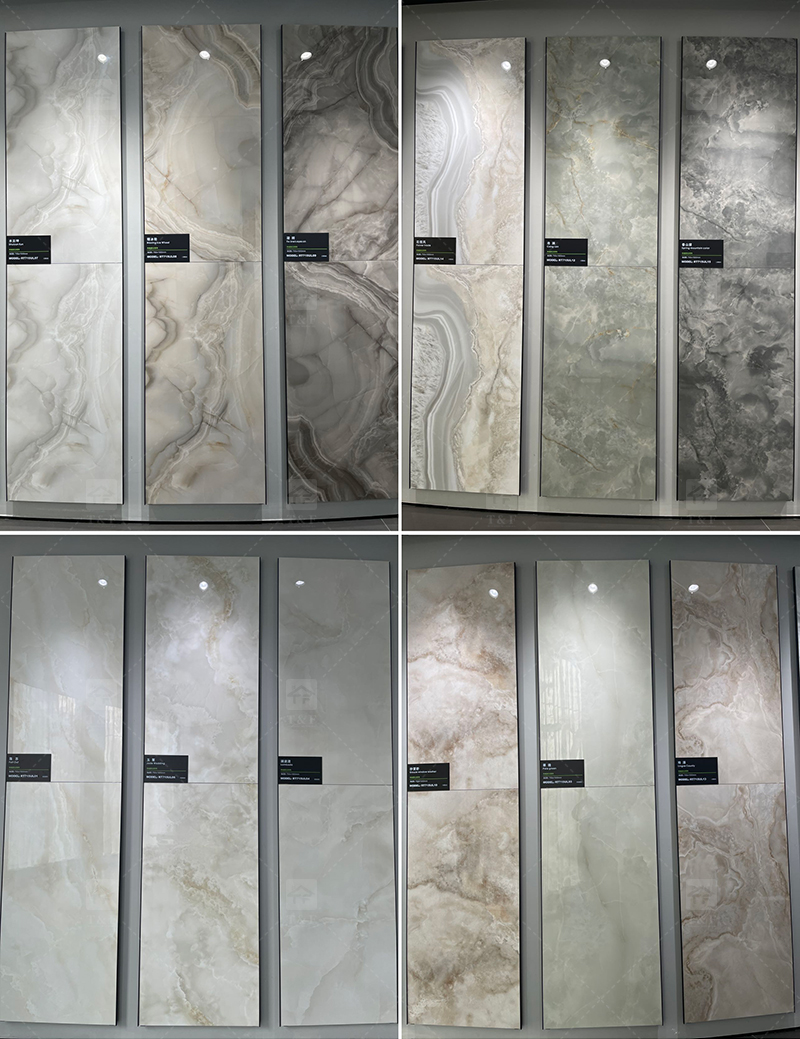 Hot Sale 750x1500 Luxury Onyx Carrelage Sol Marbre Tiles for Interior Wall Glazed Porcelain Floor Marble Tile