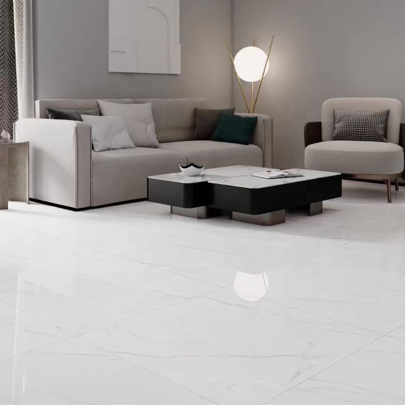 Hot Sale 60x60 Carrelage Carreaux De Sol White Marble Porcelain Polished Glazed Wall Floor Tile