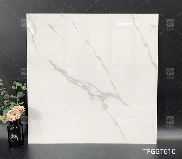 Hot Sale 60x60 Carrelage Carreaux De Sol White Marble Porcelain Polished Glazed Wall Floor Tile