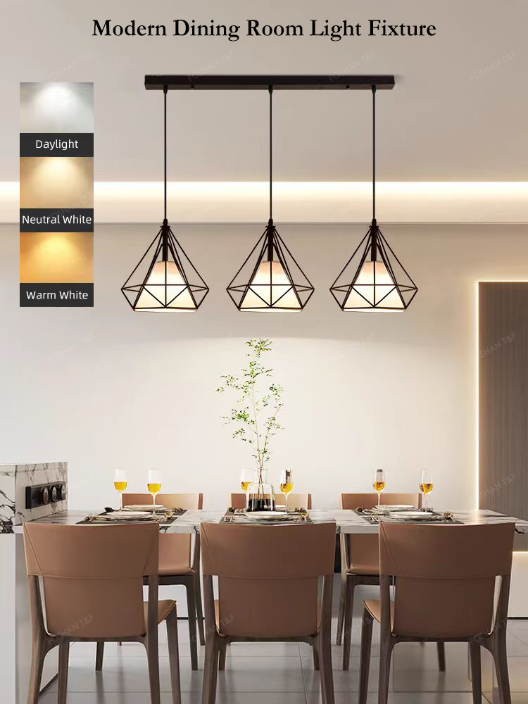 Modern LED Pendant Lamp Light for Dinning Room Iron Villa Hotel Kitchen Hanging Light Fixture Chandeliers Ceiling
