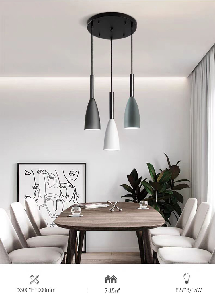Modern LED Pendant Lamp Light for Dinning Room Iron Villa Hotel Kitchen Hanging Light Fixture Chandeliers Ceiling