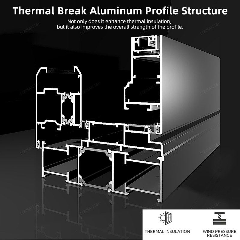 Custom Casement Window Thermal Break Aluminum Insulated Double Glazed Windows for Home