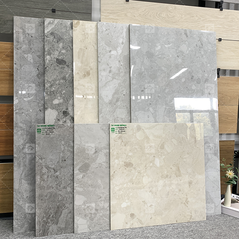 Hot 60x60 60x120 Gloss Marble Floor Tile Villa Hotel Indoor Tiles for Bathroom Living Room Floor