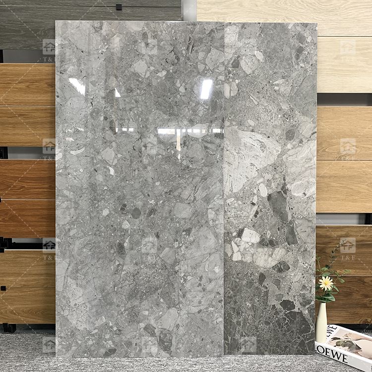 Modern Anti Slip 60x60 Cm Living Room Non-Slip Floor Tile Mall Grey Matte Floor Tile