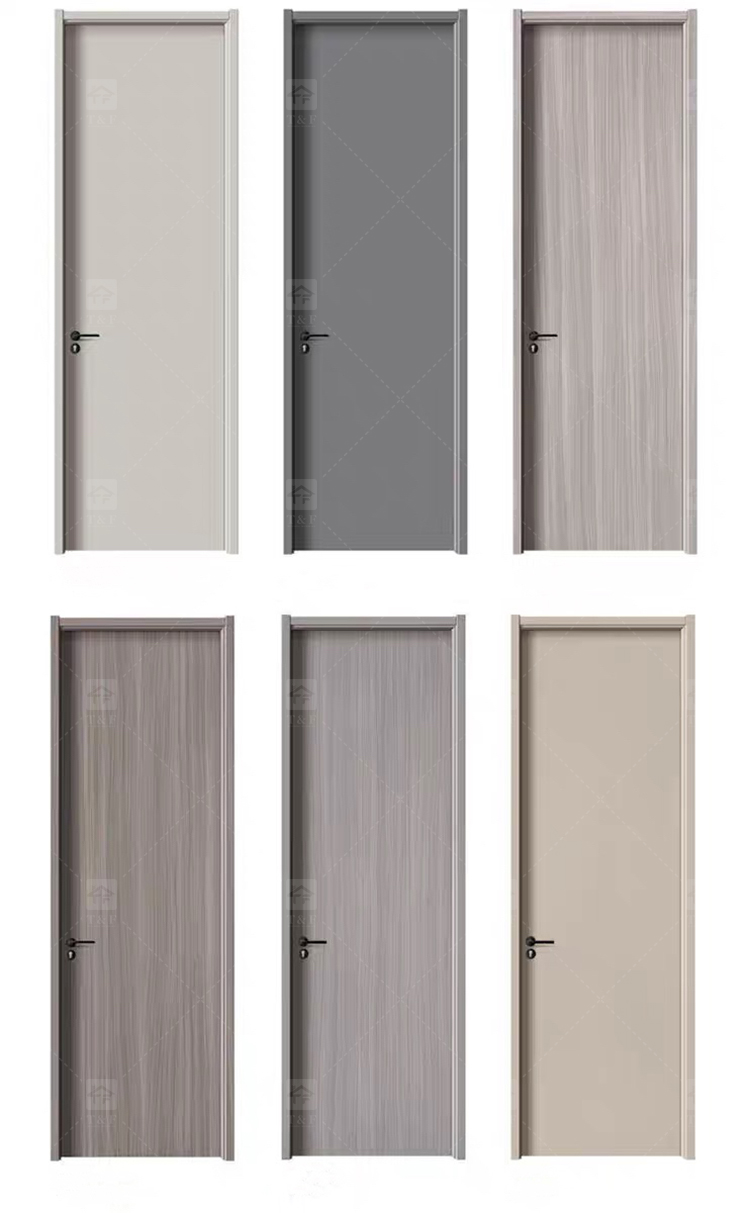 Modern Interior Wooden Door With White Paint 2024 New Design Door