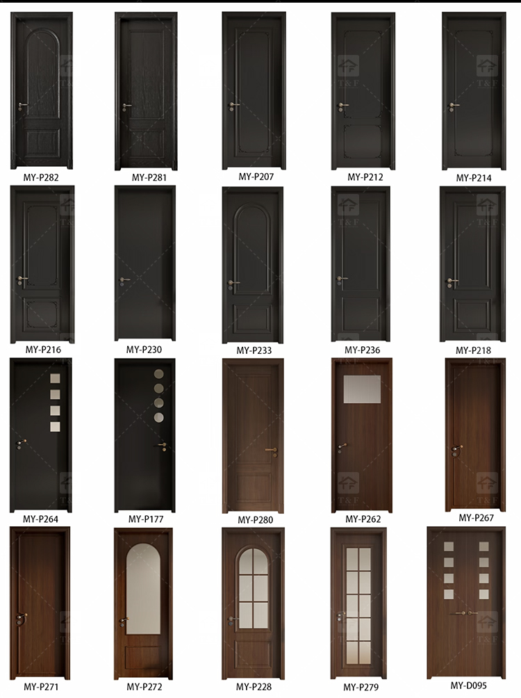 Modern Interior Wooden Door With White Paint 2024 New Design Door