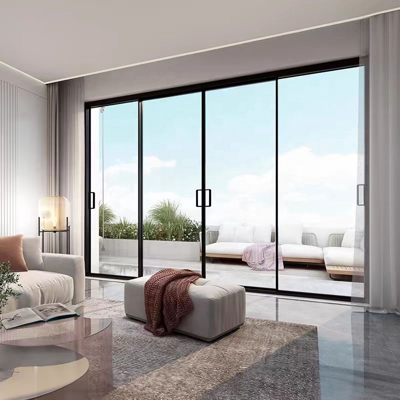 High Quality Aluminum Sliding Glass Door Porte Coulissante for Living Room Kitchen Bathroom Sliding Patio Doors