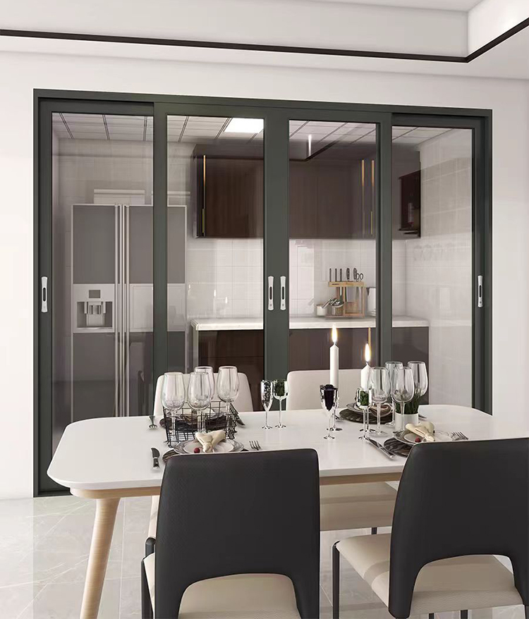 High Quality Aluminum Sliding Glass Door Porte Coulissante for Living Room Kitchen Bathroom Sliding Patio Doors