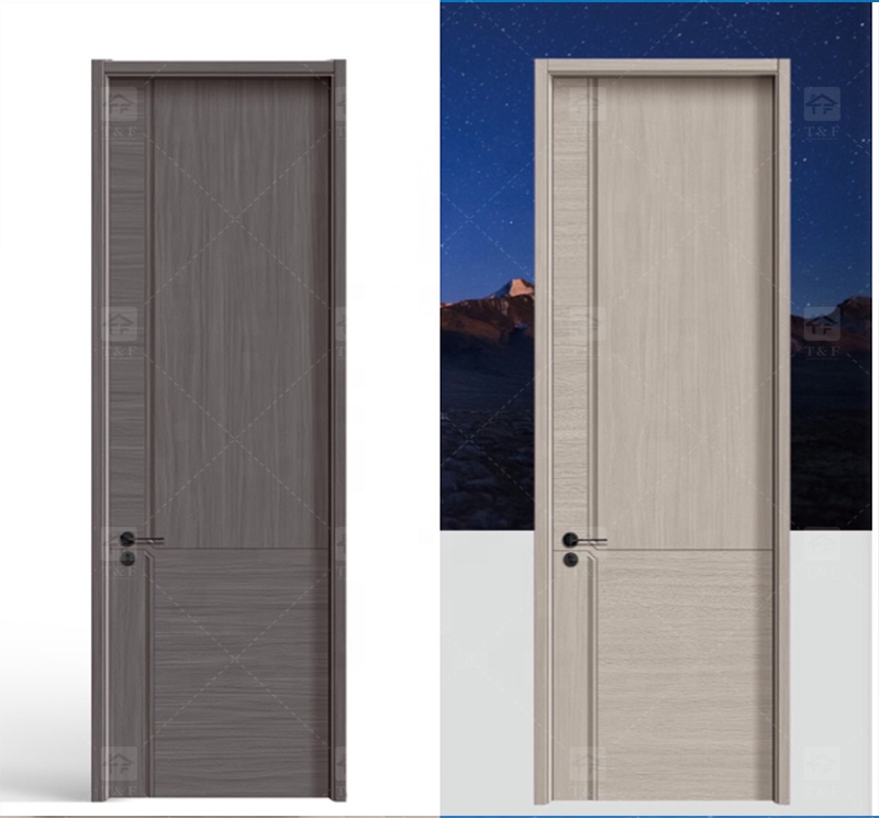 Foshan Wood Doors Luxury Modern Design Solid Wood Door Interior House and Apartment Interior Bedroom Door