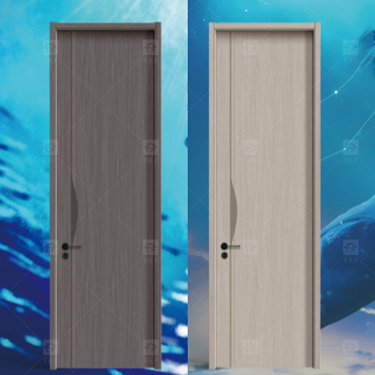 Foshan Wood Doors Luxury Modern Design Solid Wood Door Interior House and Apartment Interior Bedroom Door