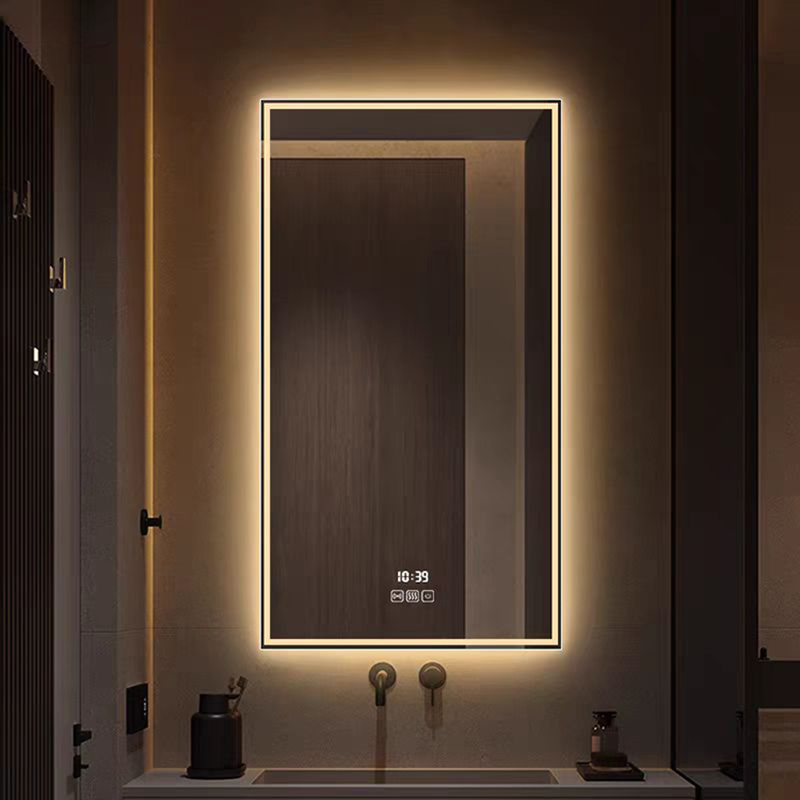 Modern Miroir Led Intelligent Touch Screen Wall Hung Smart Barber Shop Make up Bathroom Vanity Light Smart Mirror