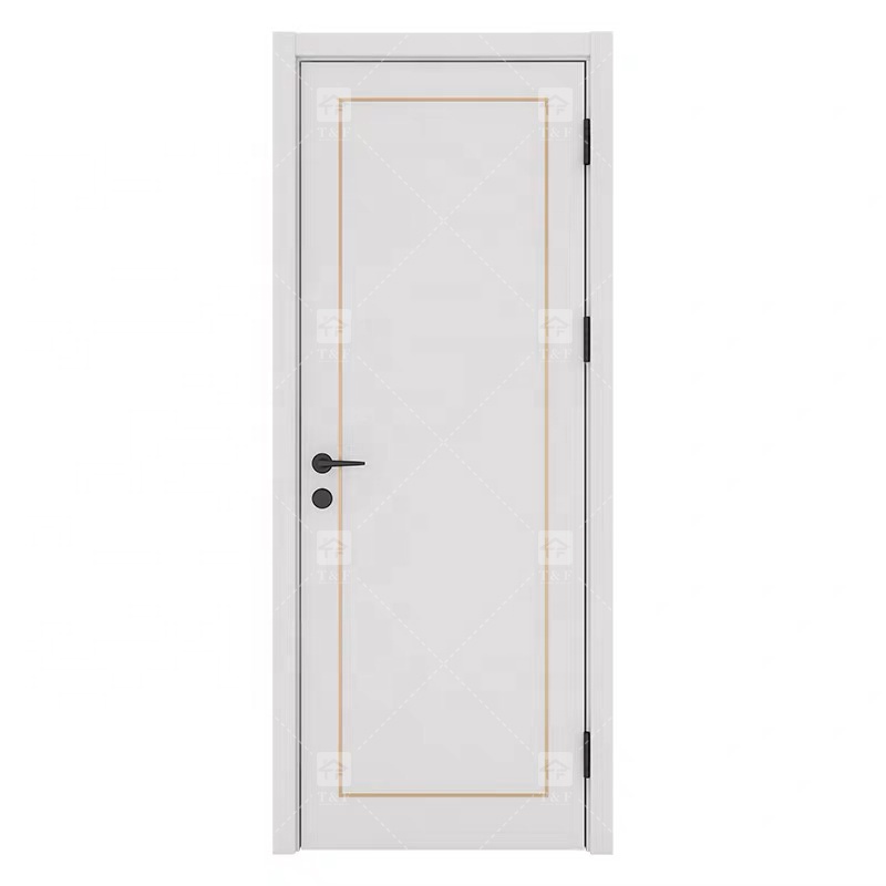 French Simple Design Sliding Interior Wood Door New Design Wooden Bedroom Door