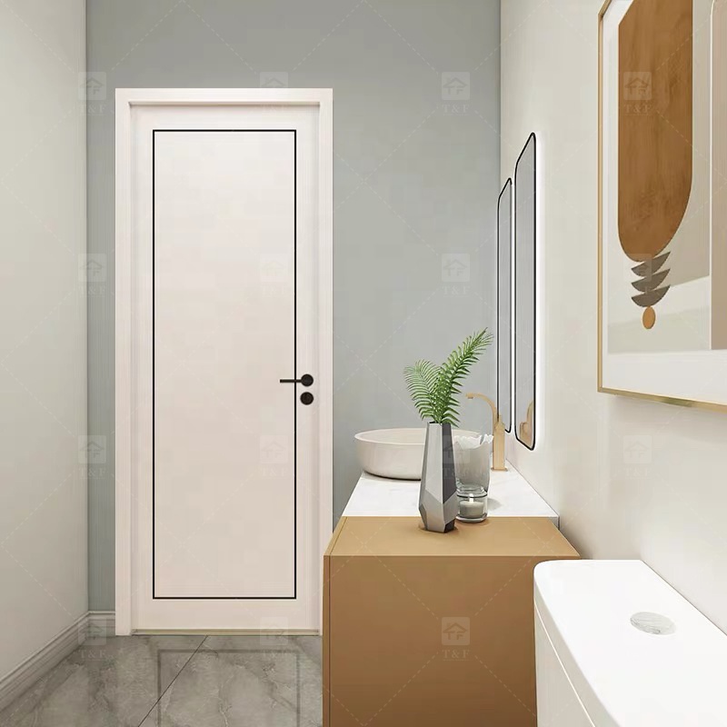 French Simple Design Sliding Interior Wood Door New Design Wooden Bedroom Door