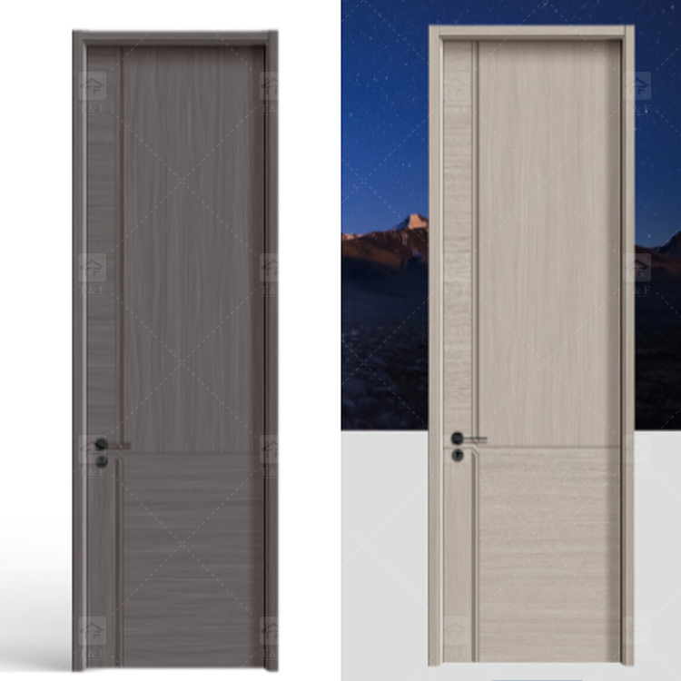 French Simple Design Sliding Interior Wood Door New Design Wooden Bedroom Door