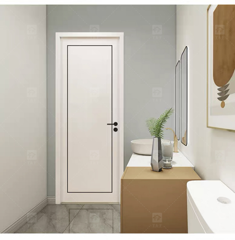 French Simple Design Sliding Interior Wood Door New Design Wooden Bedroom Door