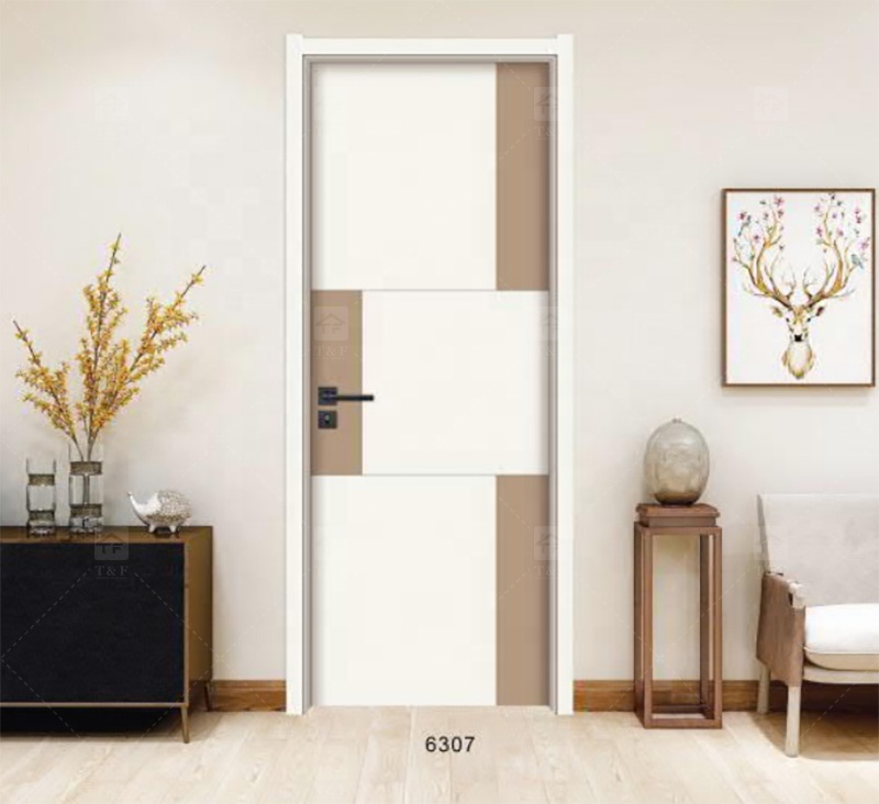New Design French Modern Hotel Home Interior White Bedroom Door Solid Wood Interior French Door