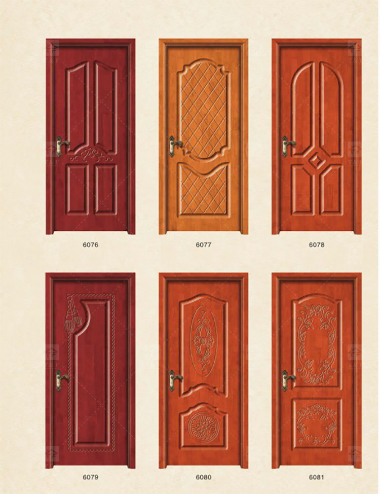 Wholesale High Quality Solid Wood Door for Apartments Door with Unique Style