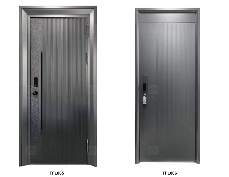 Modern Design Villa Stainless Steel High Quality Residential Security Door