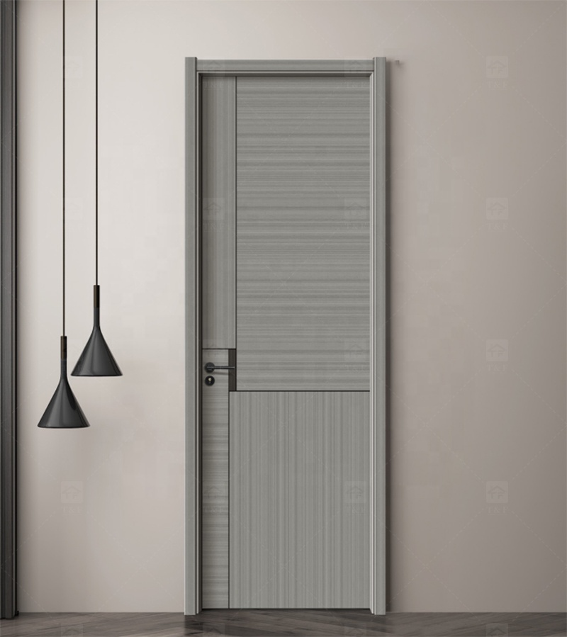 2024 New Designs Sliding Solid Wooden Interior Room Doors Villa House Wood Doors for Bedrooms and Office