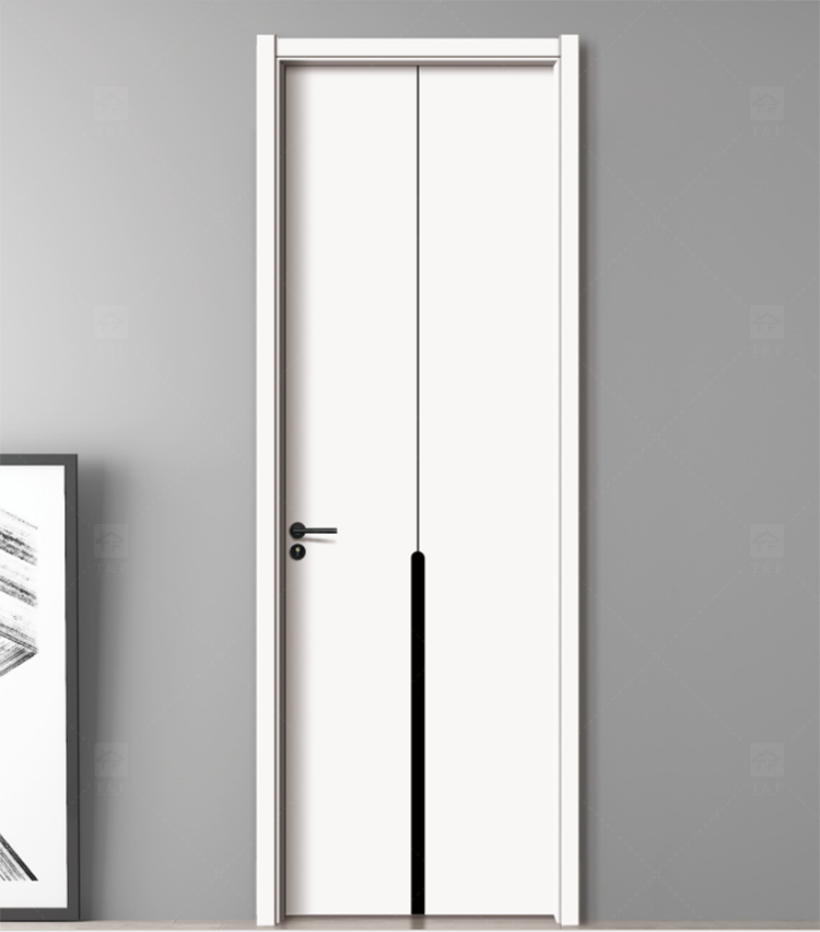 Ashion Solid Wood Door Modern Latest Design Door Formaldehyde Free Interior Modern Bedroom Doors for Houses