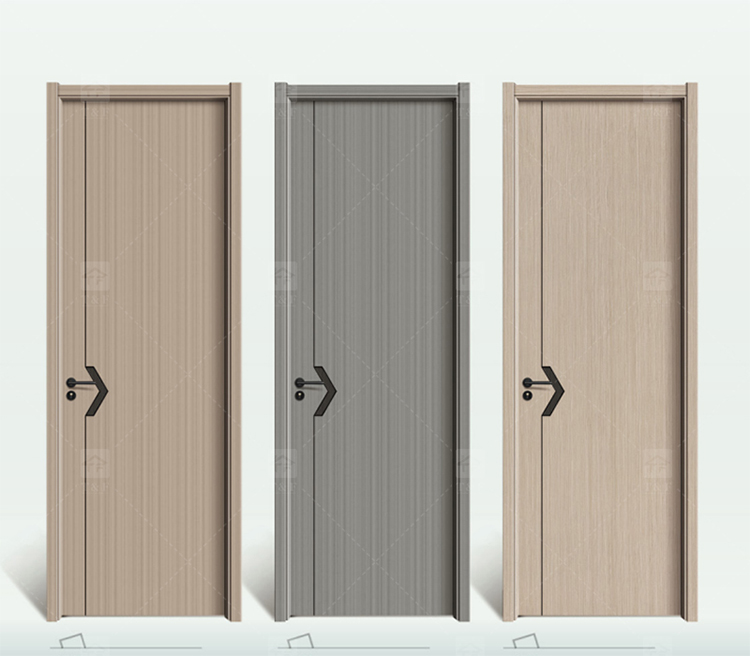 Ashion Solid Wood Door Modern Latest Design Door Formaldehyde Free Interior Modern Bedroom Doors for Houses