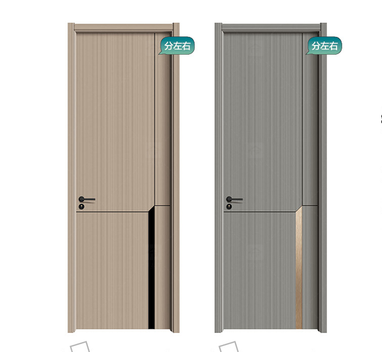 Ashion Solid Wood Door Modern Latest Design Door Formaldehyde Free Interior Modern Bedroom Doors for Houses