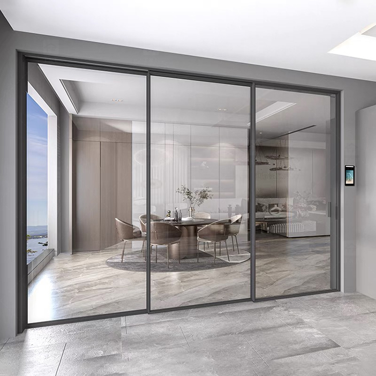 New Design Living Room Porte Coulissante Glass Sliding Doors Soundproof Interior Sliding Door
