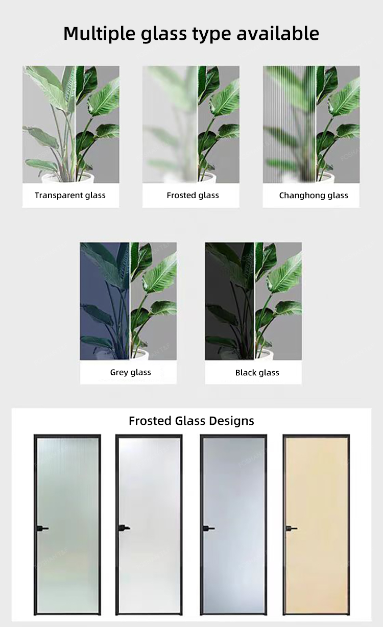 New Design Living Room Porte Coulissante Glass Sliding Doors Soundproof Interior Sliding Door