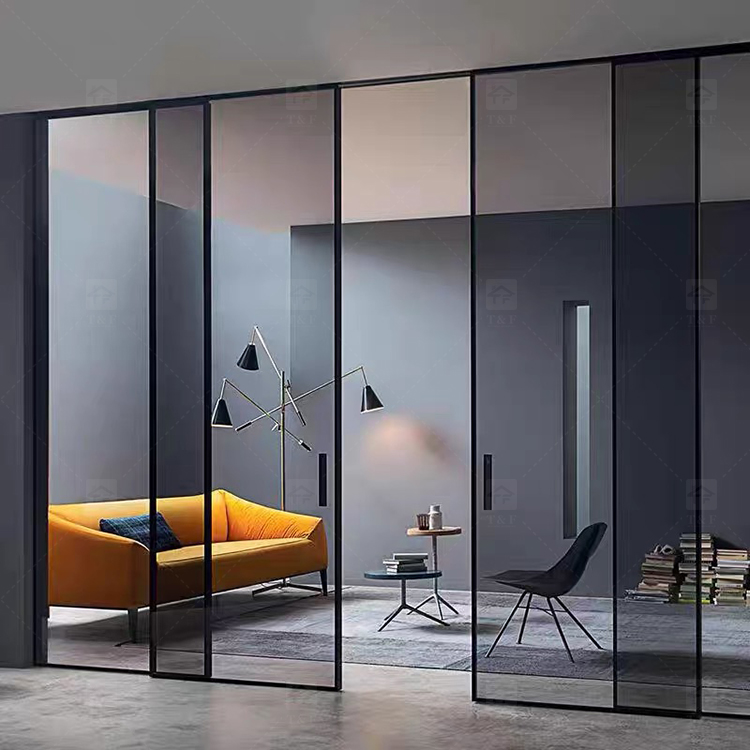 New Design Living Room Porte Coulissante Glass Sliding Doors Soundproof Interior Sliding Door