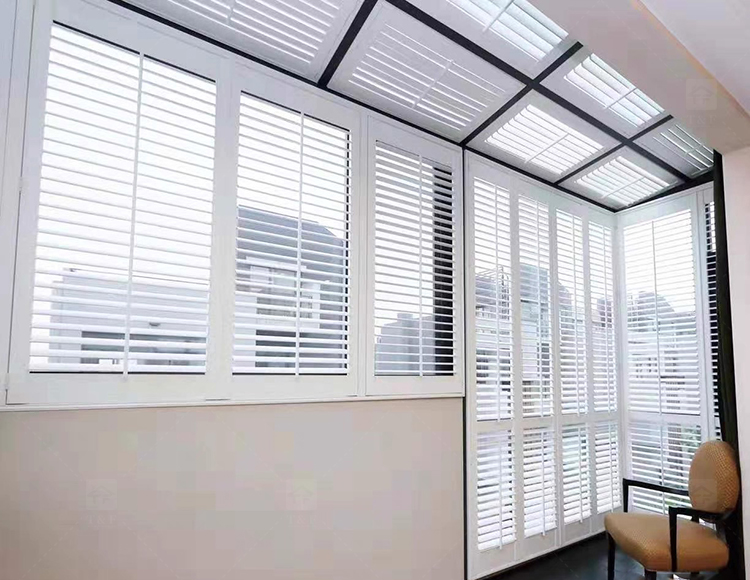 European Style Solid Wood Window Aluminum Louver Exterior Decorative Louvers Window Open for House Application