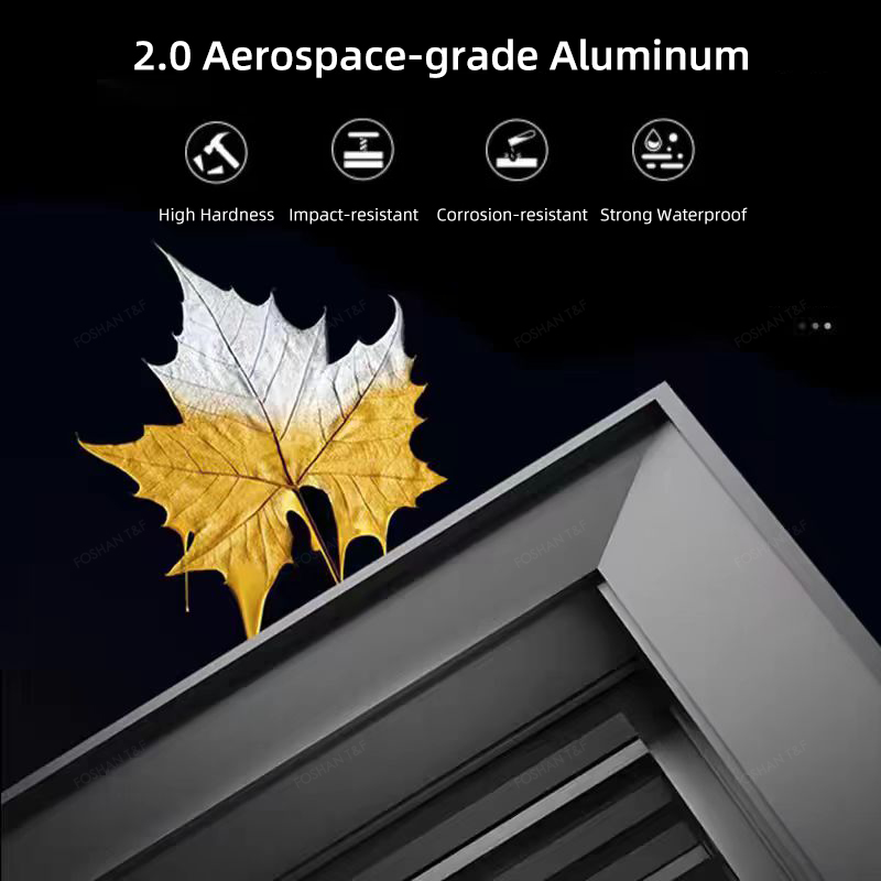 Modern Design Custom House Bathroom Narrow Slim Frame Glass Door Aluminium Swinging Partitions Casement for Interior Use