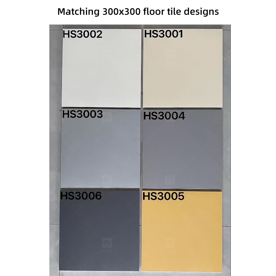 300x600 Cement Style Gray Anti-slip Matte Glazed Porcelain Tile for Kitchen and Bathroom Wall Tiles
