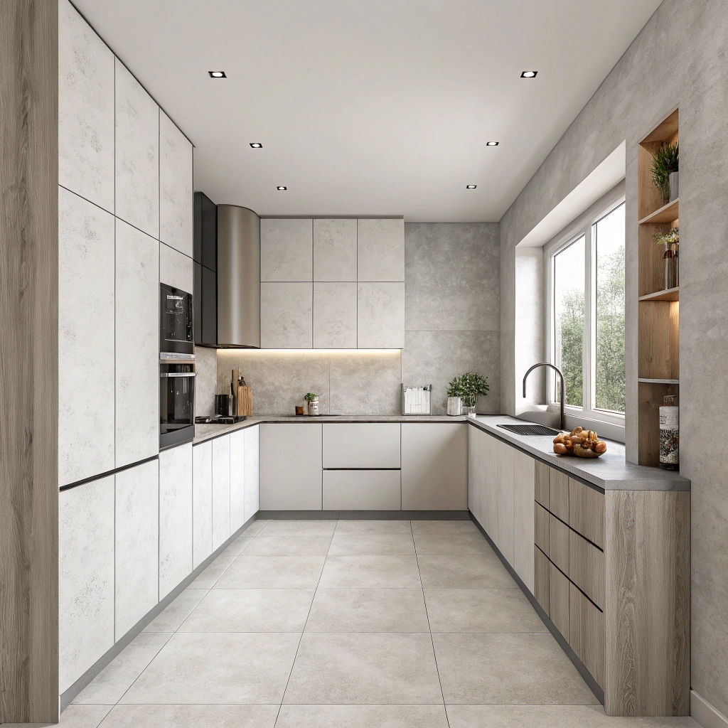 300x600 Cement Style Gray Anti-slip Matte Glazed Porcelain Tile for Kitchen and Bathroom Wall Tiles