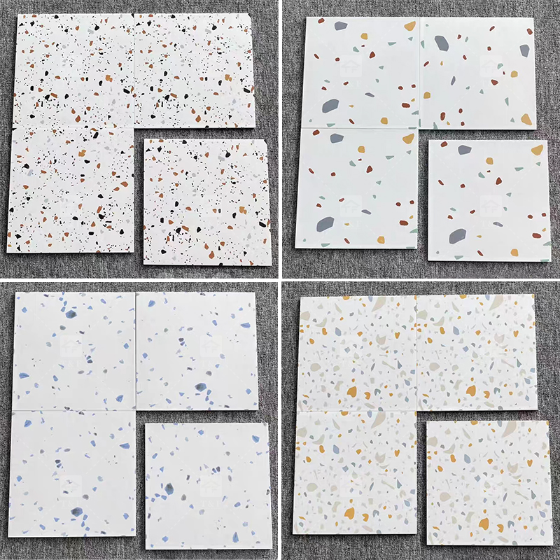 Factory Price 30x30 12x12 Rustic Terrazzo Stone Matte Glazed Ceramic Porcelain Tiles for Kitchen Bathroom Toilet Floor