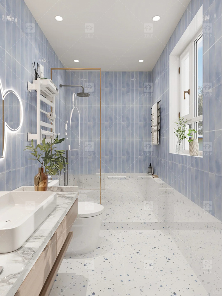 Factory Price 30x30 12x12 Rustic Terrazzo Stone Matte Glazed Ceramic Porcelain Tiles for Kitchen Bathroom Toilet Floor