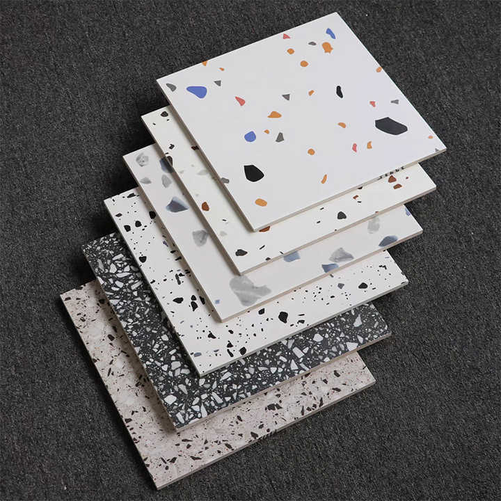 Factory Price 30x30 12x12 Rustic Terrazzo Stone Matte Glazed Ceramic Porcelain Tiles for Kitchen Bathroom Toilet Floor