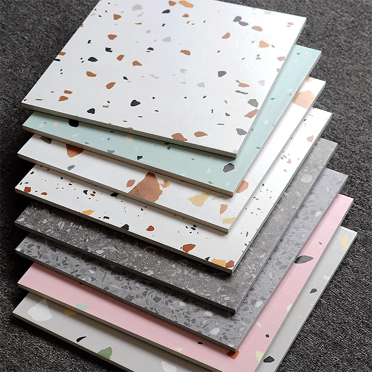 Factory Price 30x30 12x12 Rustic Terrazzo Stone Matte Glazed Ceramic Porcelain Tiles for Kitchen Bathroom Toilet Floor