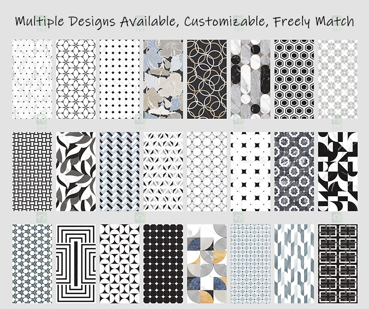 Large Formate 1200 X 600 Mosaic Patterned Porcelain Tile for Hotel Living Room Background Careaux Stone Tiles