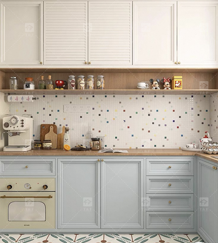 New 300x300 Porcelain White Mosaic Pattern Decorative Wall Tiles Bathroom Shower and Kitchen Floor Tiles