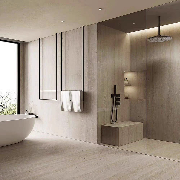 1200x600 Large Format Travertine Look Porcelain Tiles for Bathroom Living Room Wall Tile Floor
