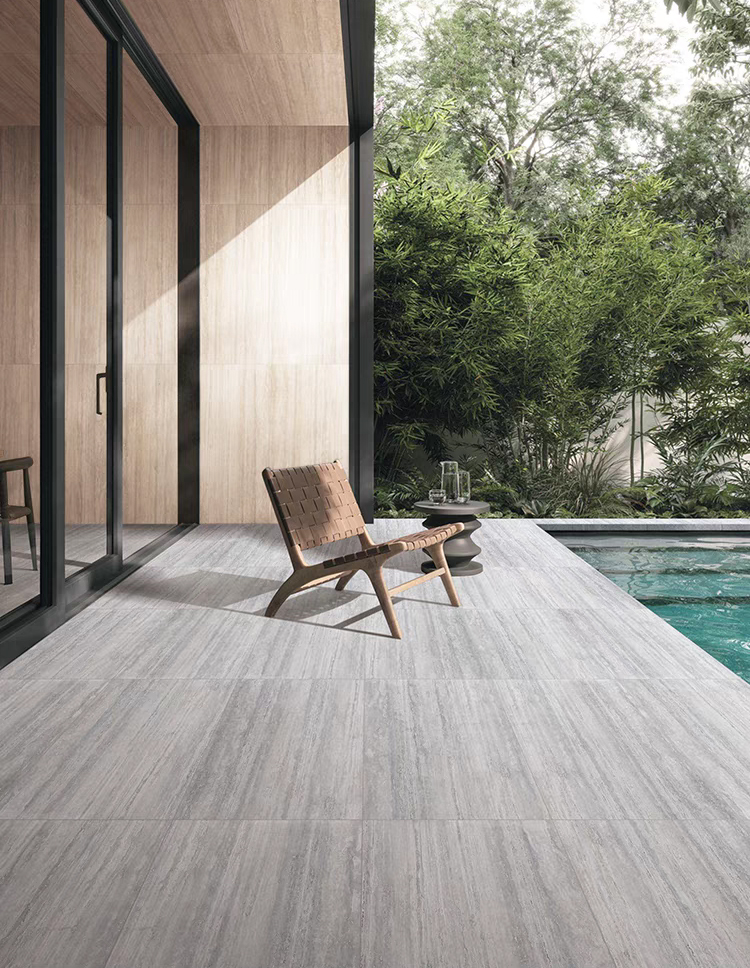 1200x600 Large Format Travertine Look Porcelain Tiles for Bathroom Living Room Wall Tile Floor