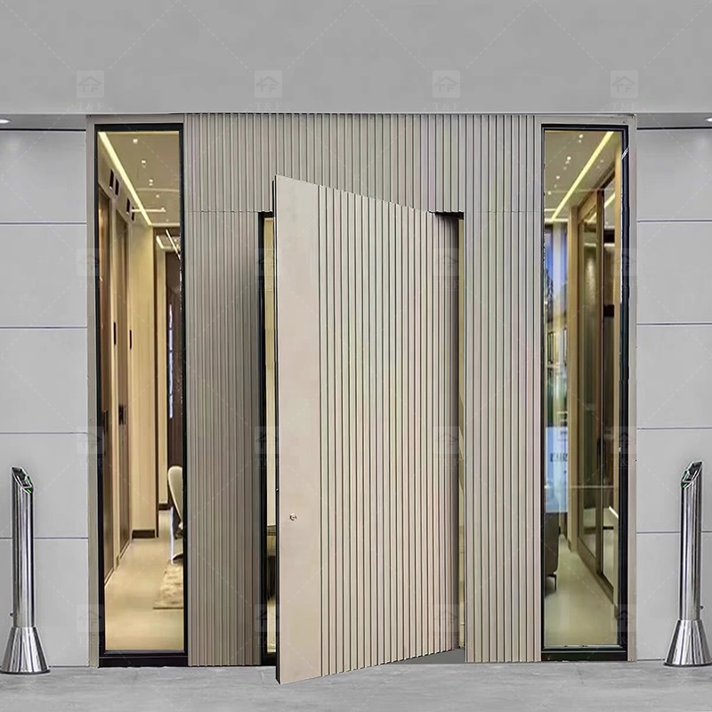 Modern Luxury Aluminum Sliding Entrance Doors Secure Villa Security Entrance Door