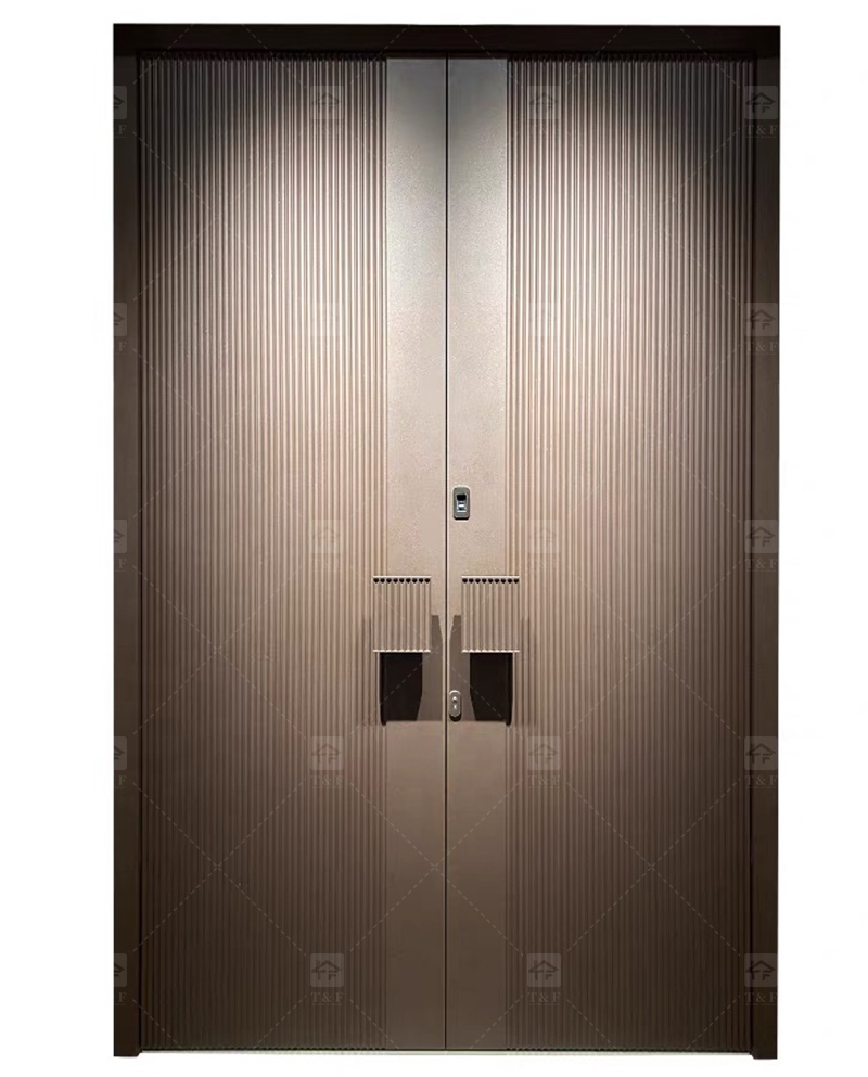 Modern Luxury Aluminum Sliding Entrance Doors Secure Villa Security Entrance Door
