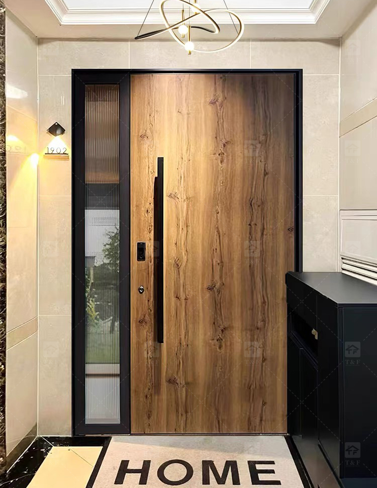 2025 High Quality New Cast Aluminum Doors Waterproof Modern Sound Insulation Anti-theft Measures for Home Entrance Armored