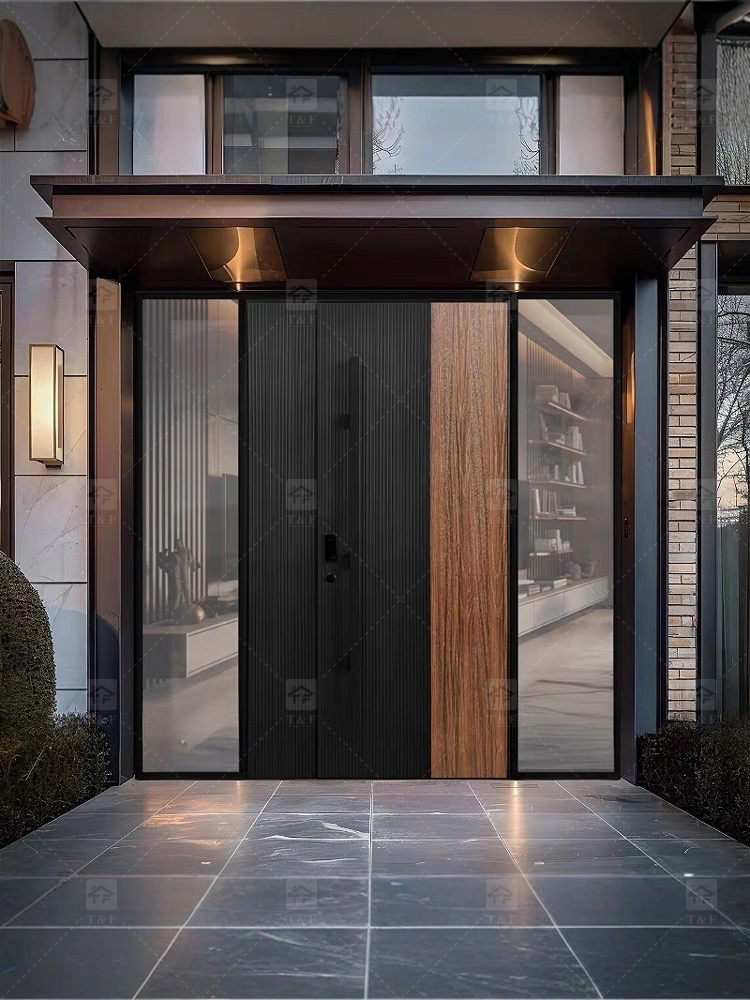 2025 High Quality New Cast Aluminum Doors Waterproof Modern Sound Insulation Anti-theft Measures for Home Entrance Armored