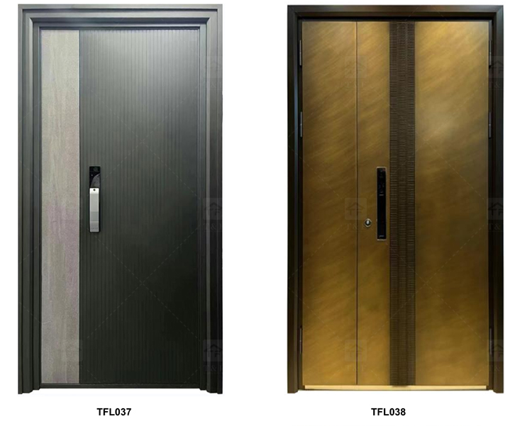 2025 High Quality New Cast Aluminum Doors Waterproof Modern Sound Insulation Anti-theft Measures for Home Entrance Armored