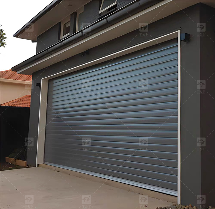 Modern Anti-Theft Automatic Aluminum Alloy Garage Door for Homes Exterior Finished Surface Waterproof Feature