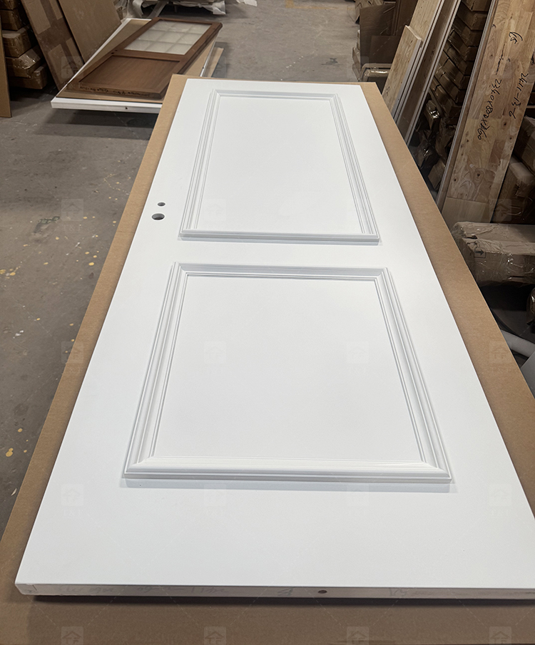 Modern Retro Interior French Wooden Doors High Quality Waterproof Solid Wood for Houses Bedrooms Hotels Villas Hospitals